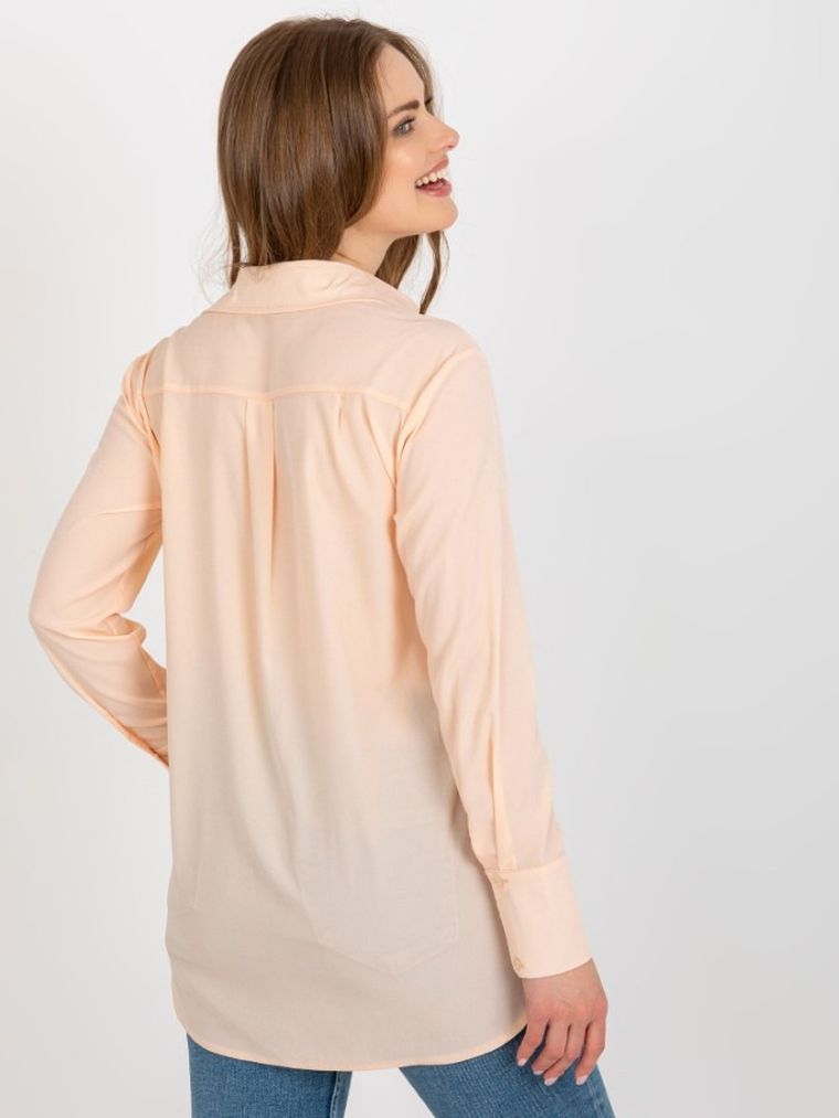 Koszula damska z długim rękawem, różowa, Lakerta