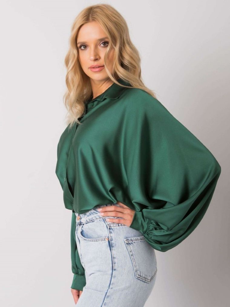 Koszula damska, zielona, Italy Moda