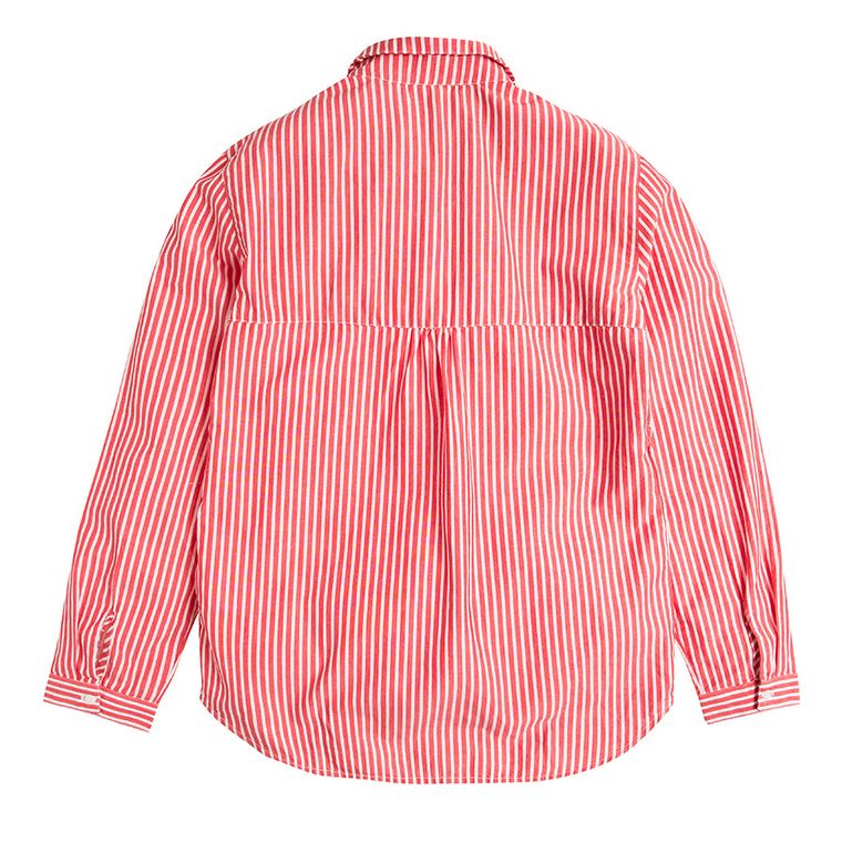 Koszula dziewczęca z długim rękawem, biało-czerwona, Tom Tailor