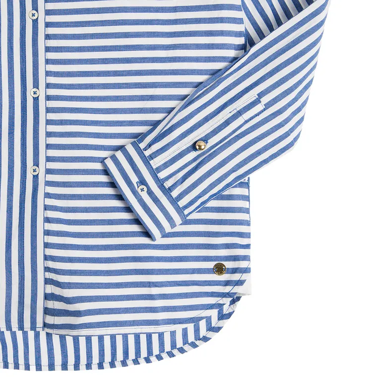 Koszula dziewczęca z długim rękawem, niebieska, Tom Tailor