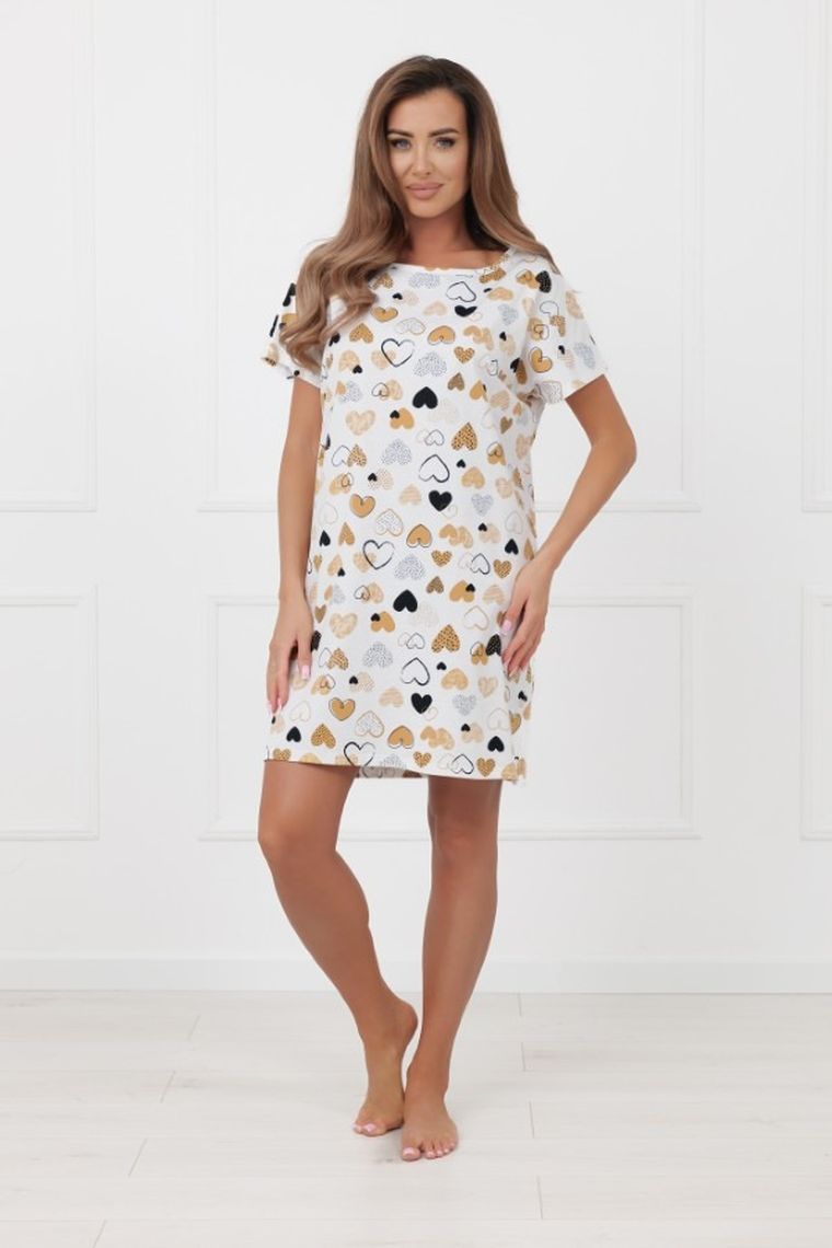 Koszula nocna damska, biała, Soraja, Italian Fashion