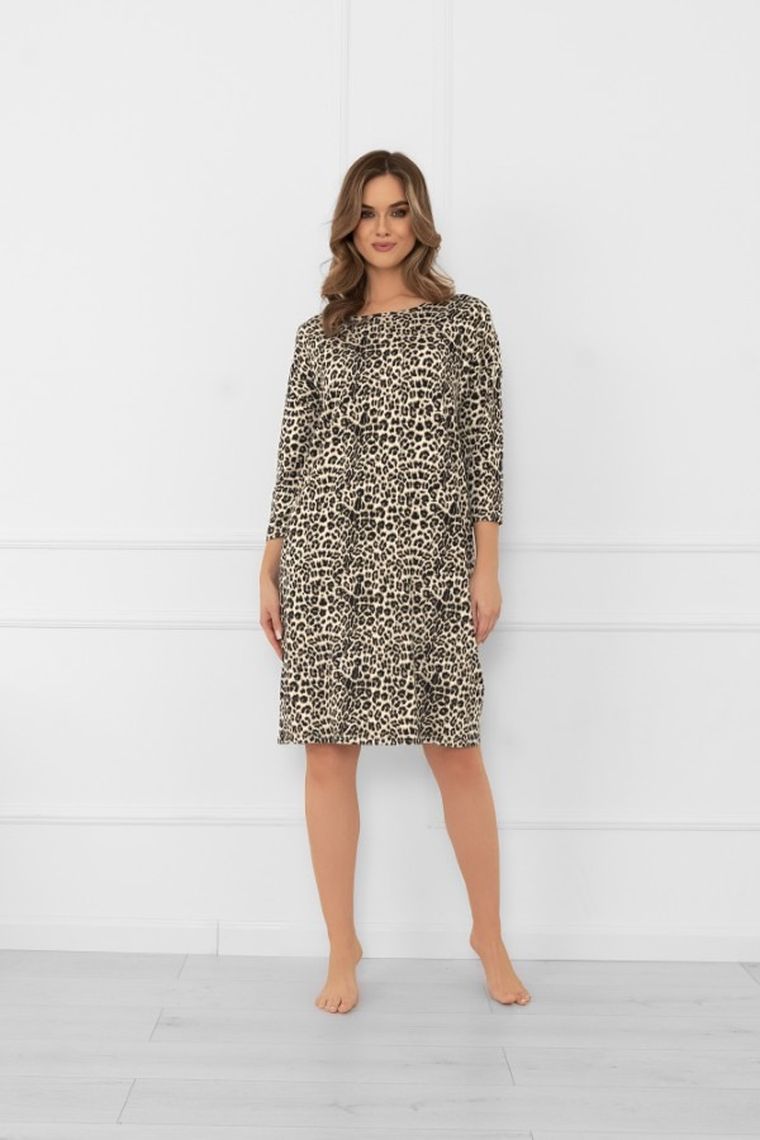 Koszula nocna damska z rękawem 3/4, mix, Italian Fashion