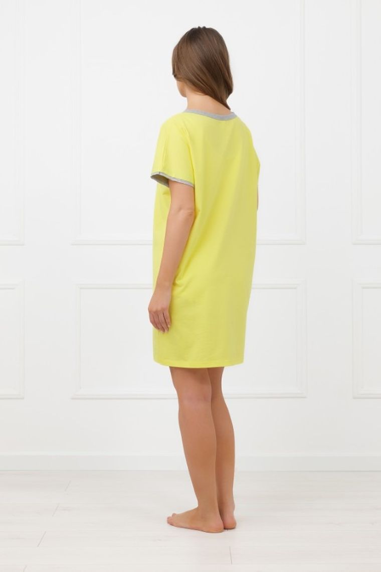 Koszula nocna damska, żółta, Sabrina, Italian Fashion