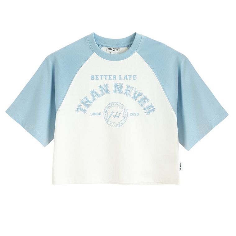 Koszulka crop top z nadrukiem NOWEAR