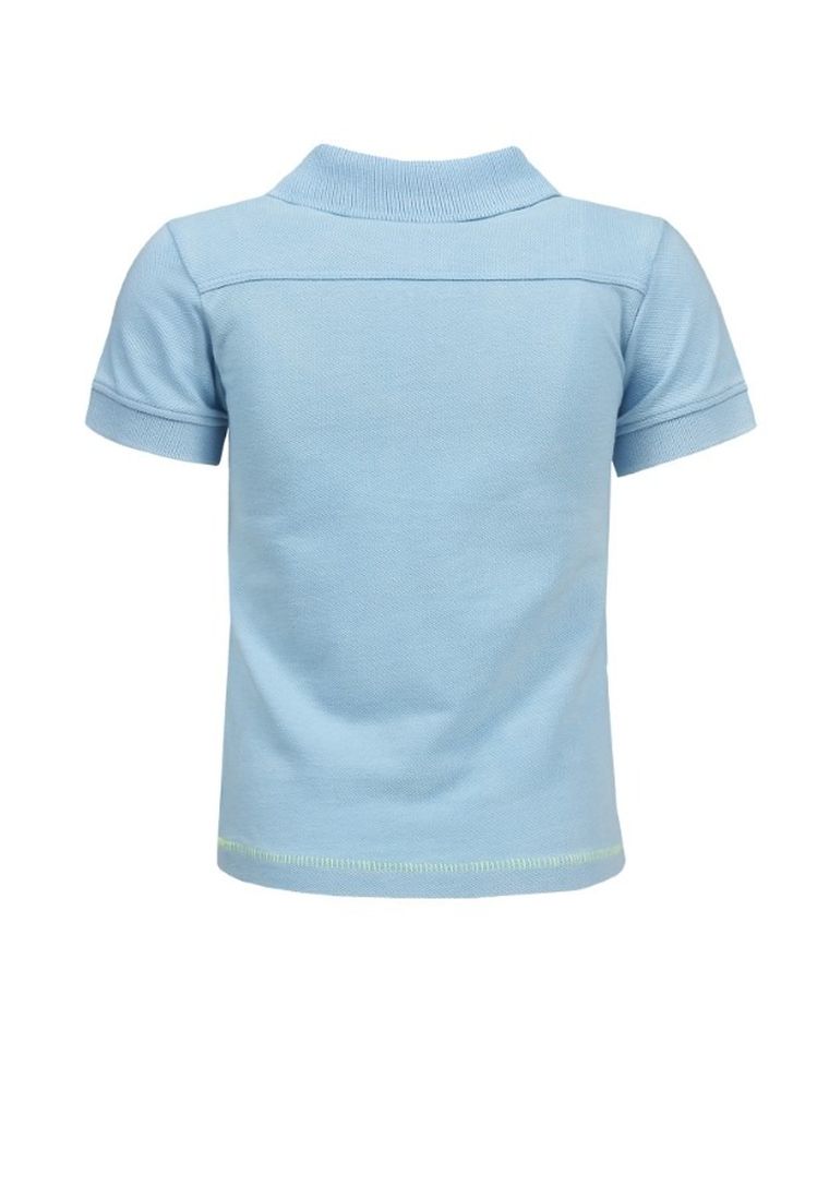 Koszulka polo chłopięca z krótkim rękawem, niebieska, Lief