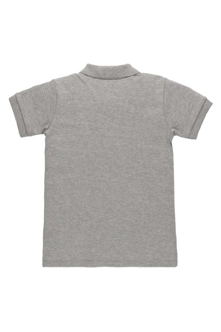 Koszulka polo chłopięca z krótkim rękawem, szara, Up Baby