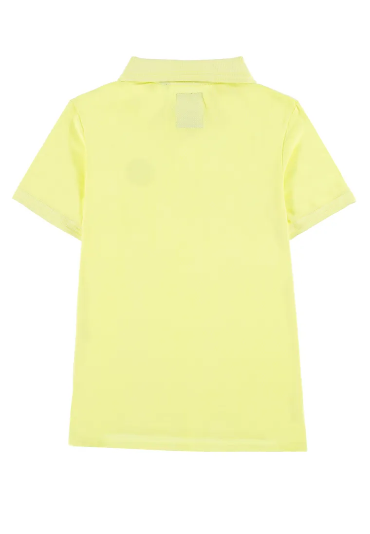 Koszulka polo chłopięca z krótkim rękawem, żółta, Tom Tailor