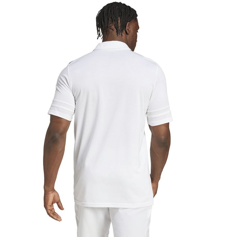 Koszulka polo męska z krótkim rękawem, biała, Adidas Squadra