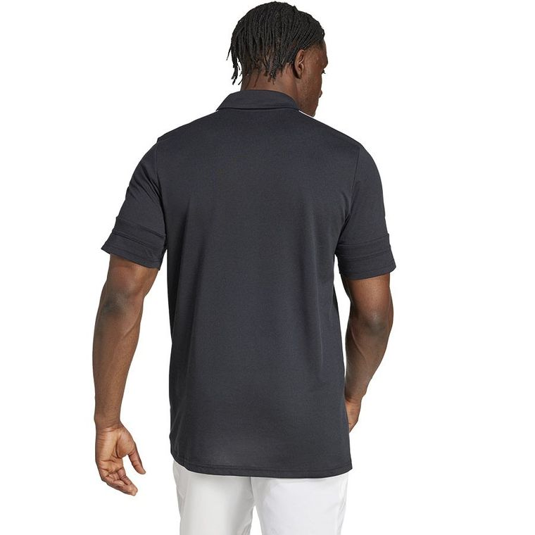 Koszulka polo męska z krótkim rękawem, czarna, Adidas Squadra
