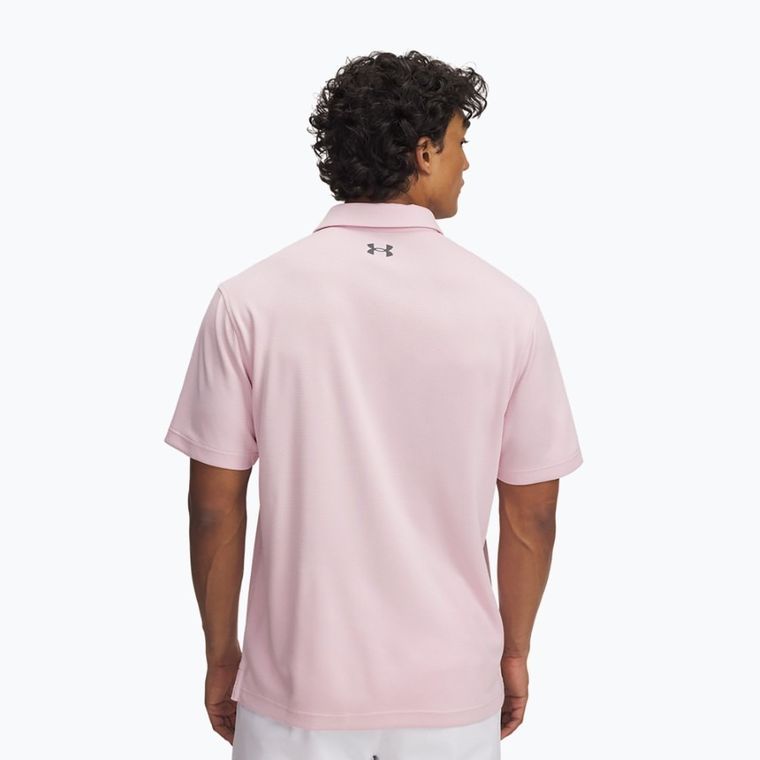 Koszulka polo męska z krótkim rękawem, różowa, Under Armour