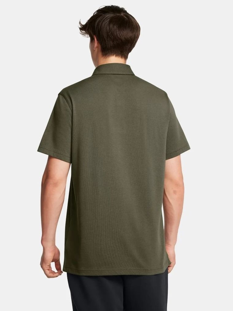 Koszulka polo męska z krótkim rękawem, zielona, Under Armour