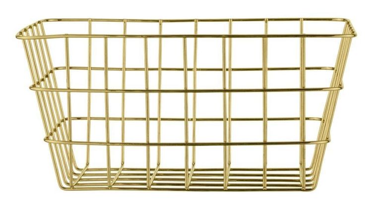 Koszyk łazienkowy, Viana, złoty