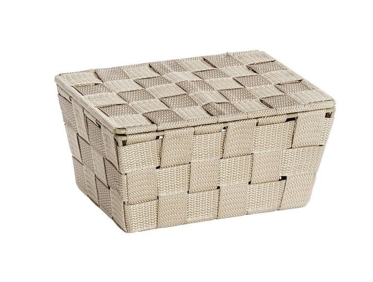 Koszyk z pokrywką do przechowywania, Adria beige