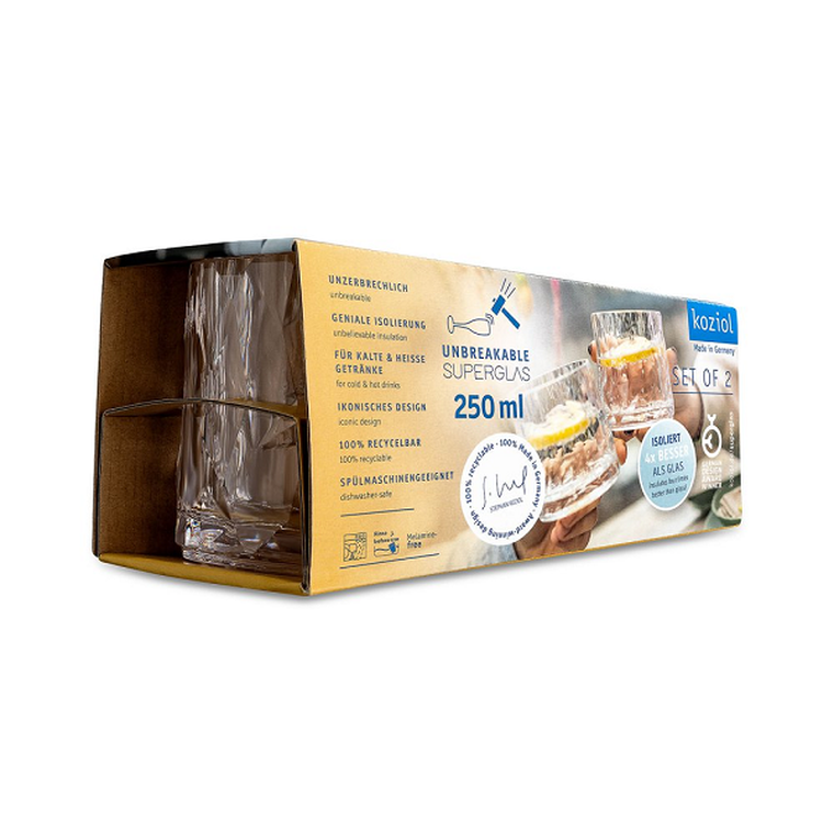 Koziol, Club No 2, Superglas, szklanki, 250 ml, 2 szt.