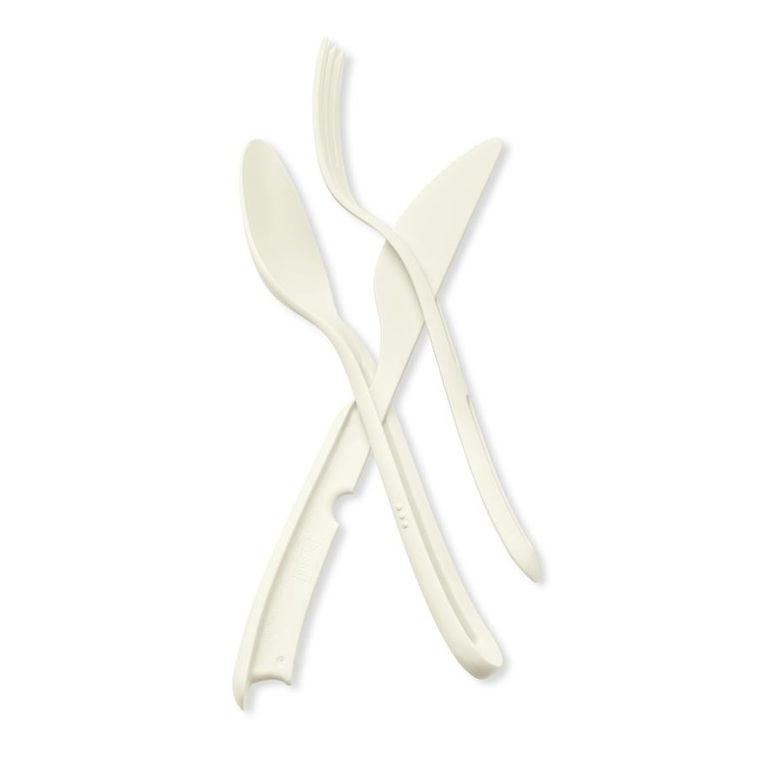 Koziol, Klikk, zestaw sztućców, biały, 3 elementy