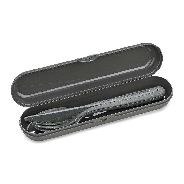 Koziol, Klikk, zestaw sztućców, Ready Nature Ash Grey