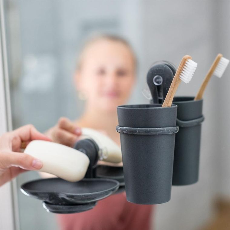 Koziol, kubek łazienkowy, Loop, z uchwytem