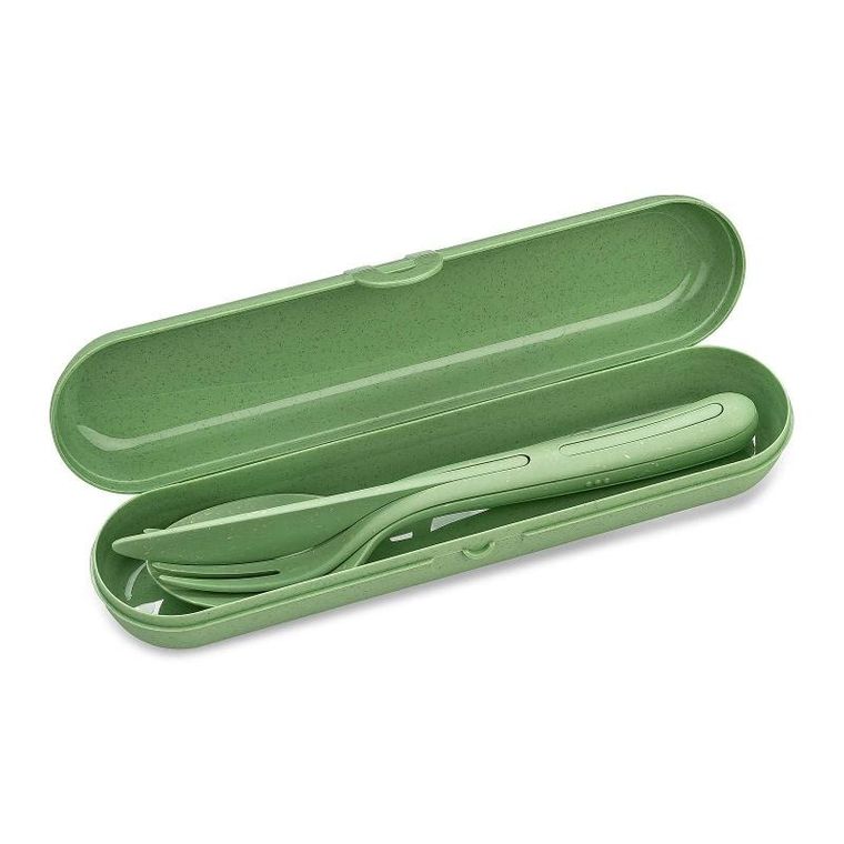 Koziol, pojemnik na sztućce, Klikk ready, zestaw sztućców