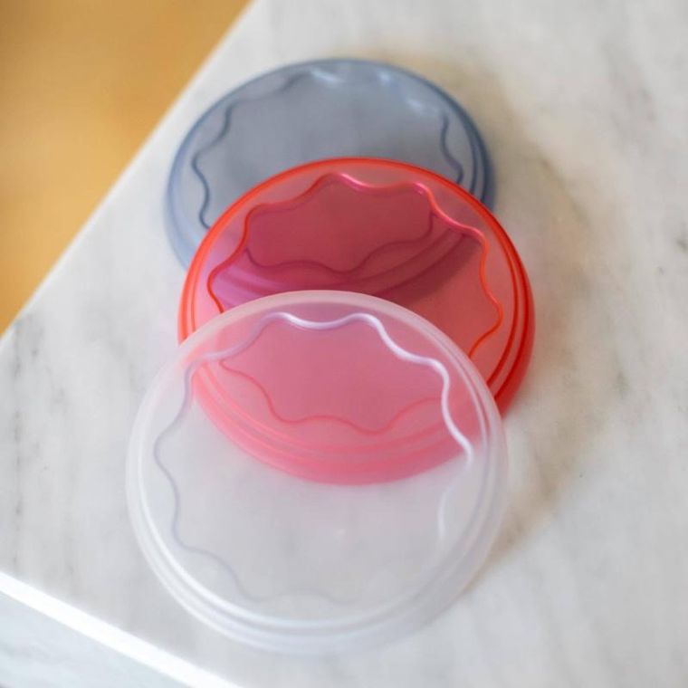 Koziol, pokrywka na jogurty fresh, wielorazowa, 3 szt. xø 10,2 cm