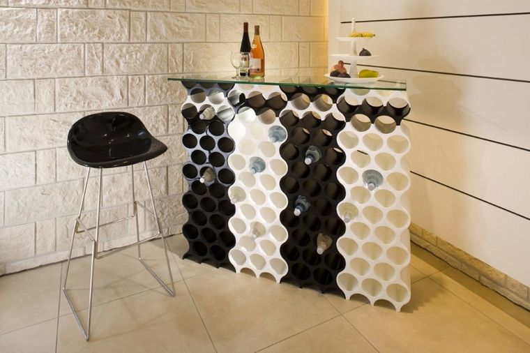 Koziol, stojak na butelki, Set-Up, czarny