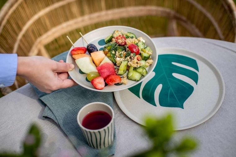 Koziol, talerz, Connect Monstera, 20.5 cm, 4 szt.