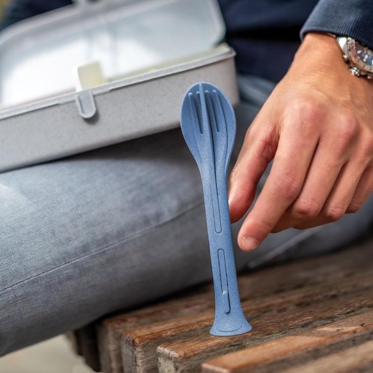 Koziol, zestaw sztućców, Klikk Organic, sprytny sposób składania, 3 elementy