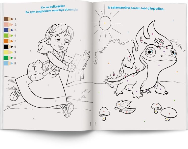 Kraina Lodu. Kolorowanka według kodu