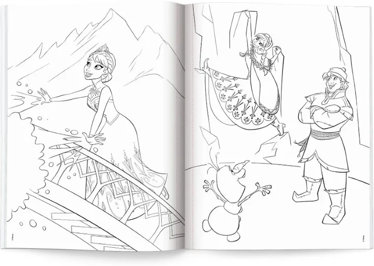 Kraina Lodu. Megakolorowanka. Brokatowe naklejki