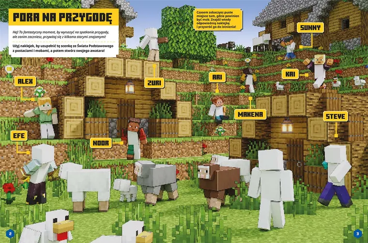 Kreator postaci. Naklejkowa przygoda. Minecraft