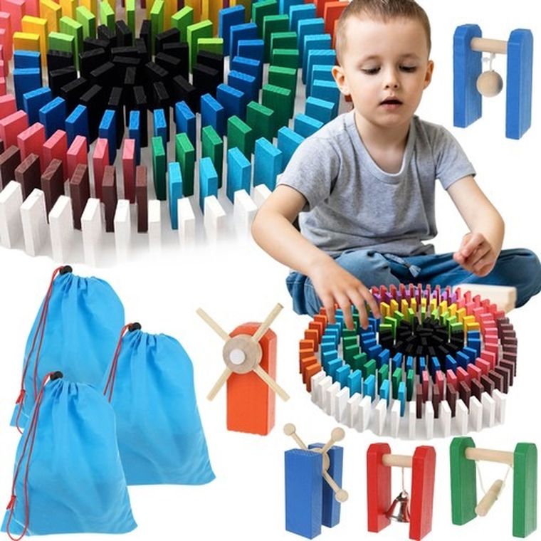 Kruzzel, domino drewniane, 1080 elementów