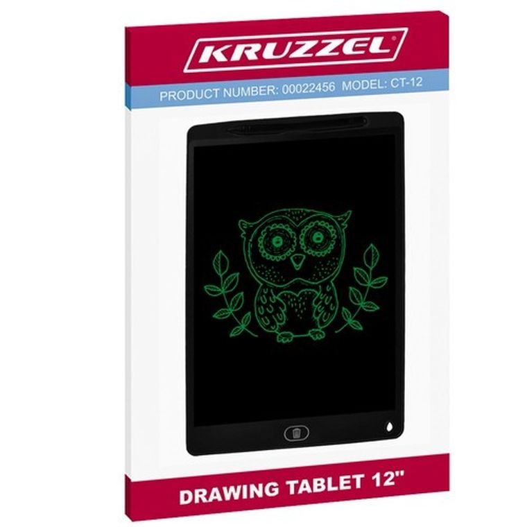 Kruzzel, tablet do rysowania, czarny, 12"