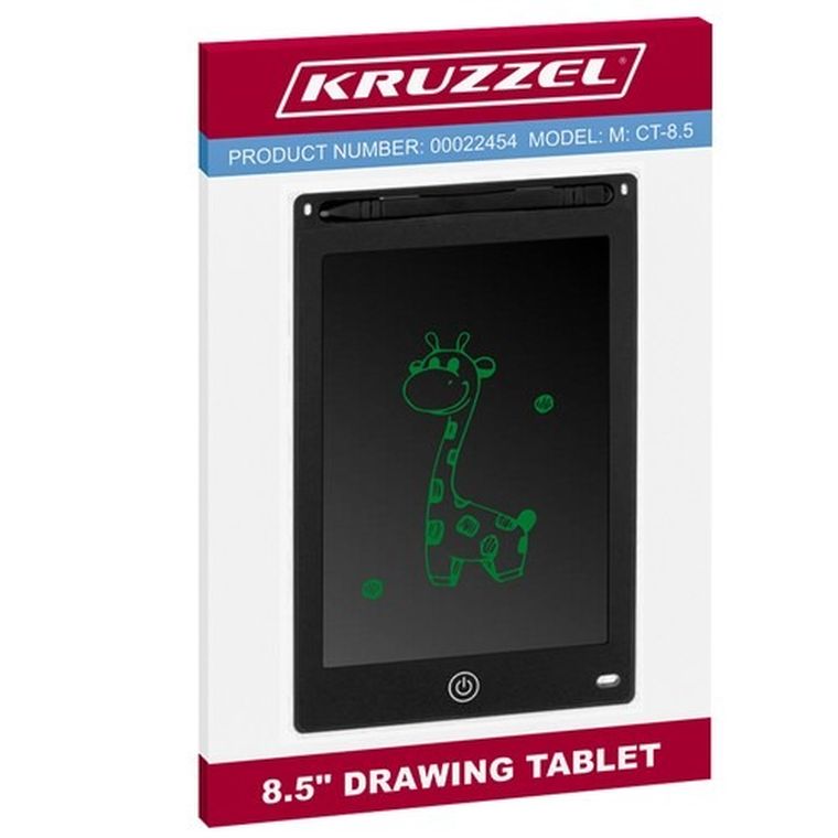Kruzzel, tablet do rysowania, czarny, 8,5"