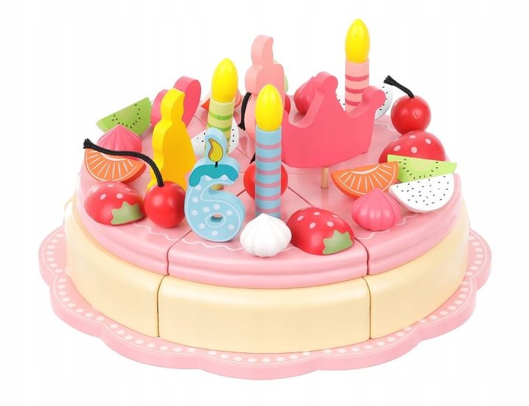 Kruzzel, tort urodzinowy, drewniany