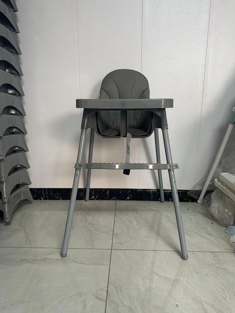 Krzesełko do karmienia, regulowane, szary