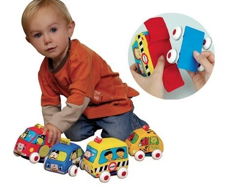 K's Kids, autobus szkolny, wóz strażacki, miękki pojazd z napędem