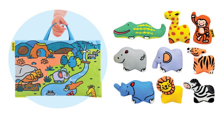 K's Kids, Dżungla, przenośna mata z figurkami zwierząt