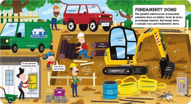 Książeczka z okienkami. Na budowie