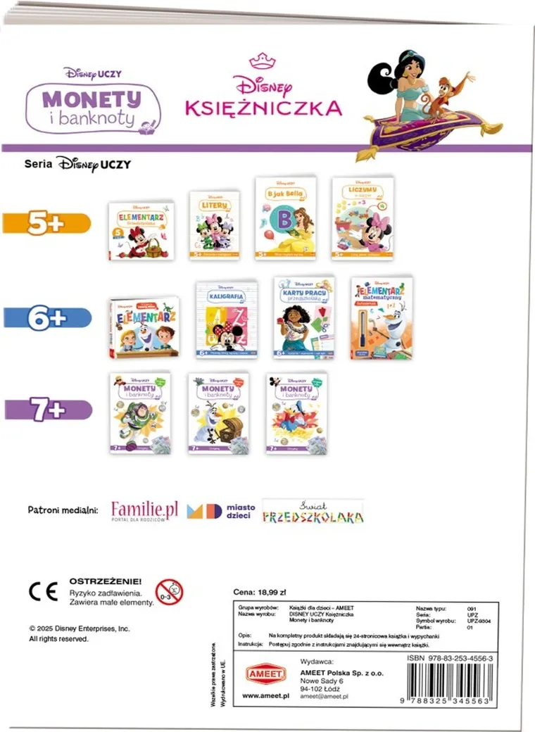 Księżniczki Disneya. Disney Uczy. Monety i banknoty