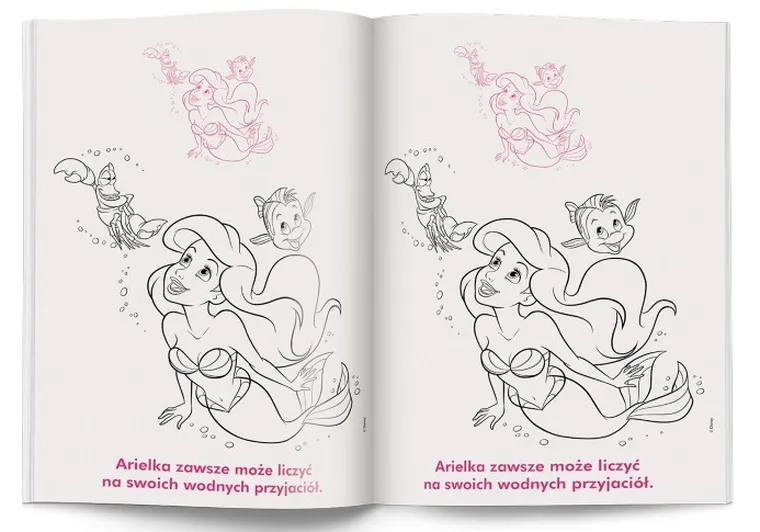 Księżniczki Disneya. Kolorowanka z naklejkami