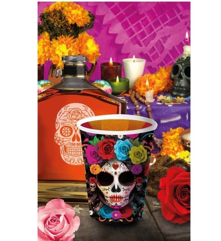 Kubeczki, meksykańskie Halloween, 240 ml, 6 szt.