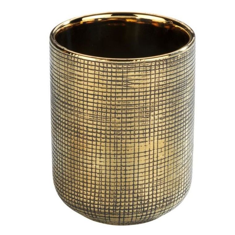 Kubek na szczoteczki do zębów, Rivara, złoty