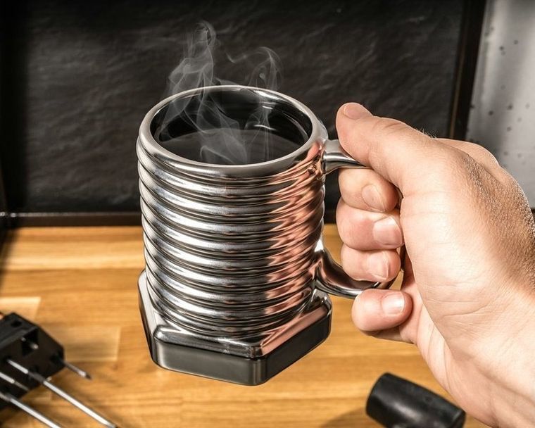 Kubek śruba, srebrny