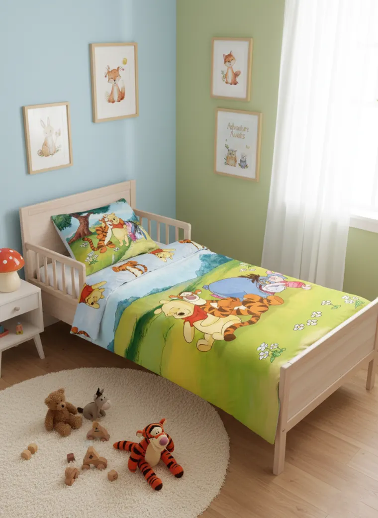 Kubuś Puchatek, 2-częściowy komplet pościeli bawełnianej, 100-135 cm