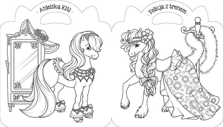 Kucyki. Malowanka z naklejkami. Świat mody