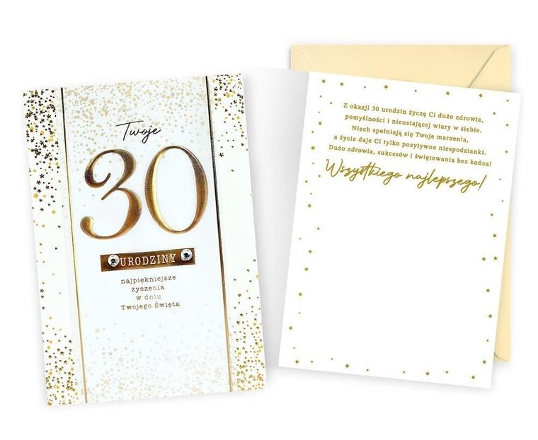 Kukartka, karnet B6, Urodziny 30