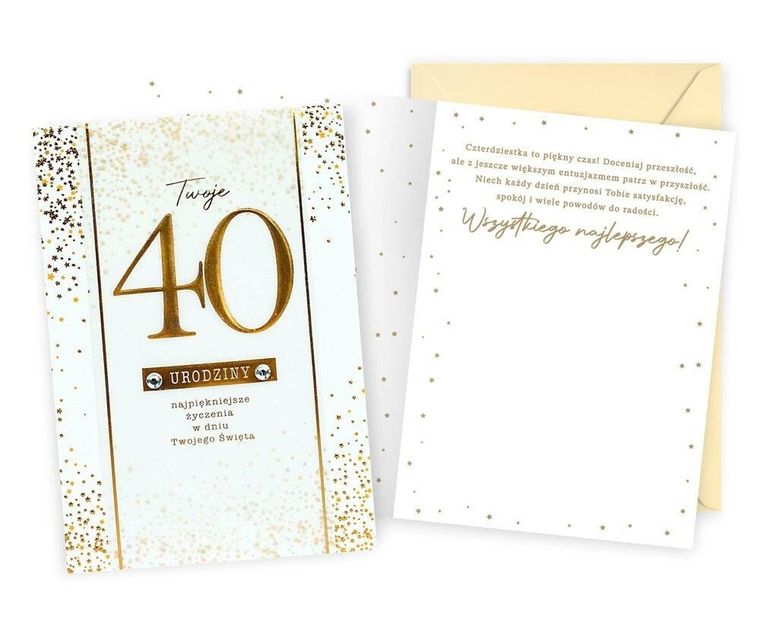 Kukartka, karnet B6, Urodziny 40