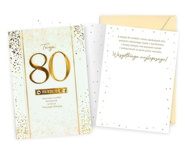 Kukartka, karnet B6, Urodziny 80