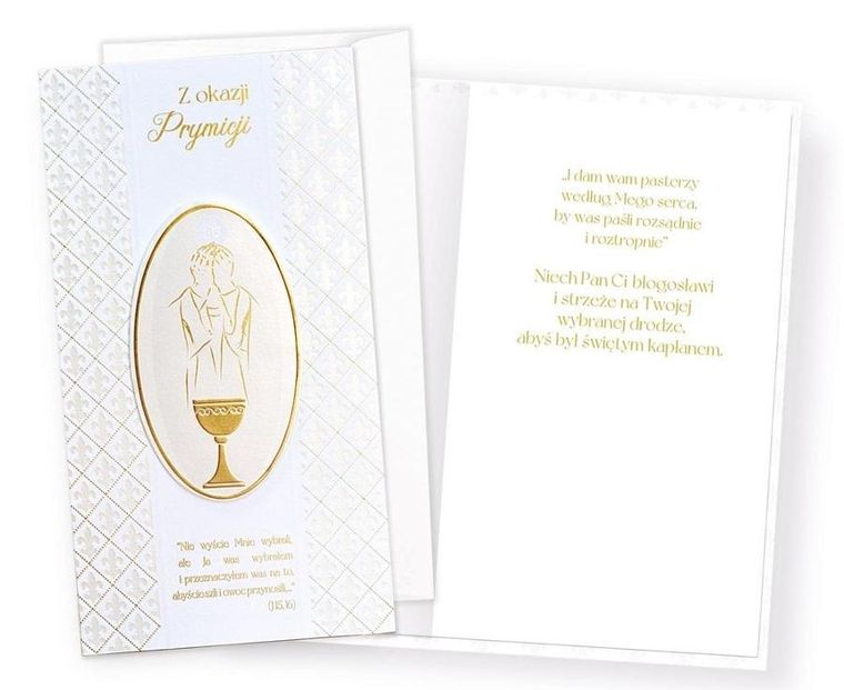 Kukartka, karnet, Prymicja