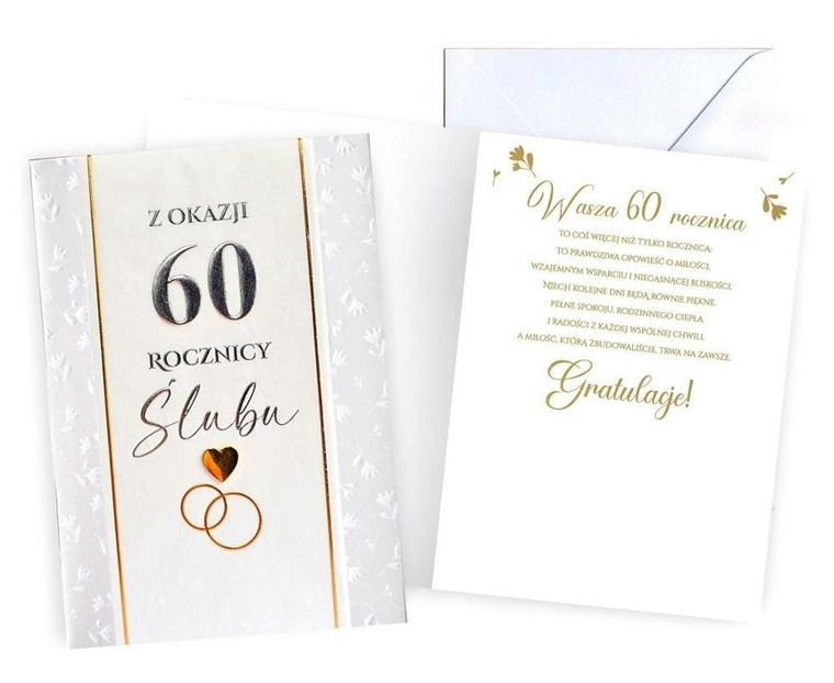 Kukartka, karnet, Rocznica ślubu 60