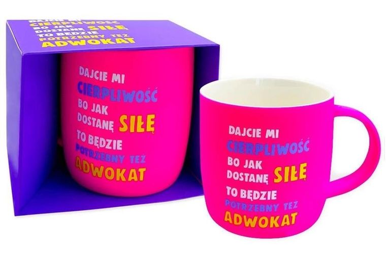 Kukartka, kubek neonowy, Cierpliwość